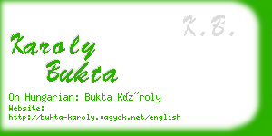 karoly bukta business card